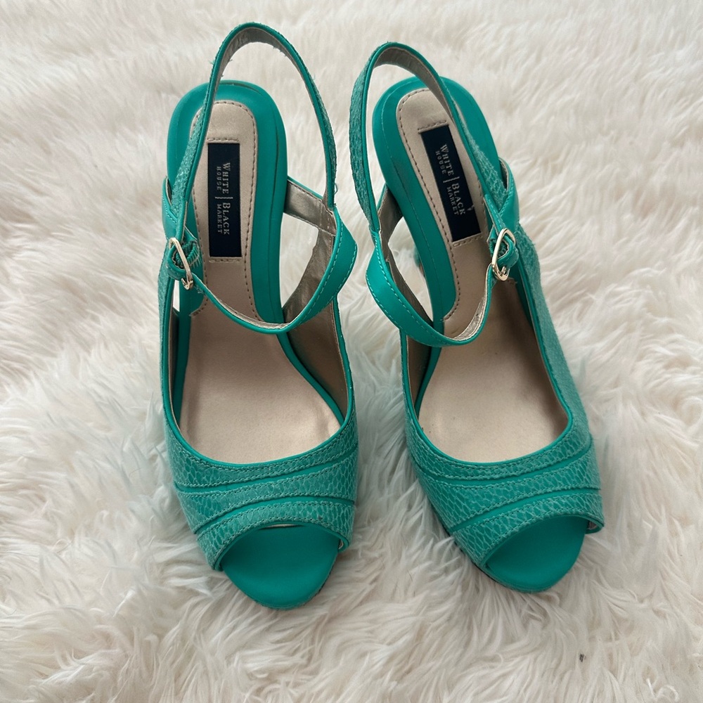 White House Black Market Turquoise Heels